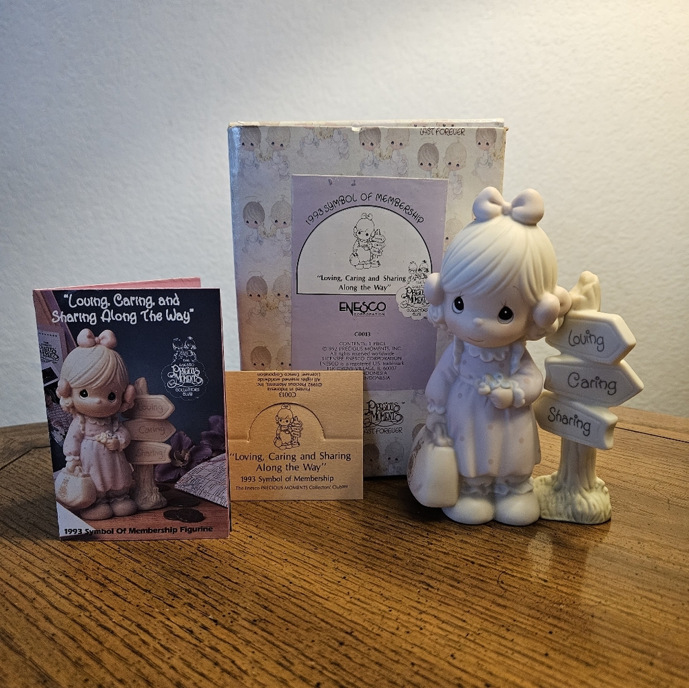 Precious Moments "Loving, Caring and Sharing Along the Way" 1993